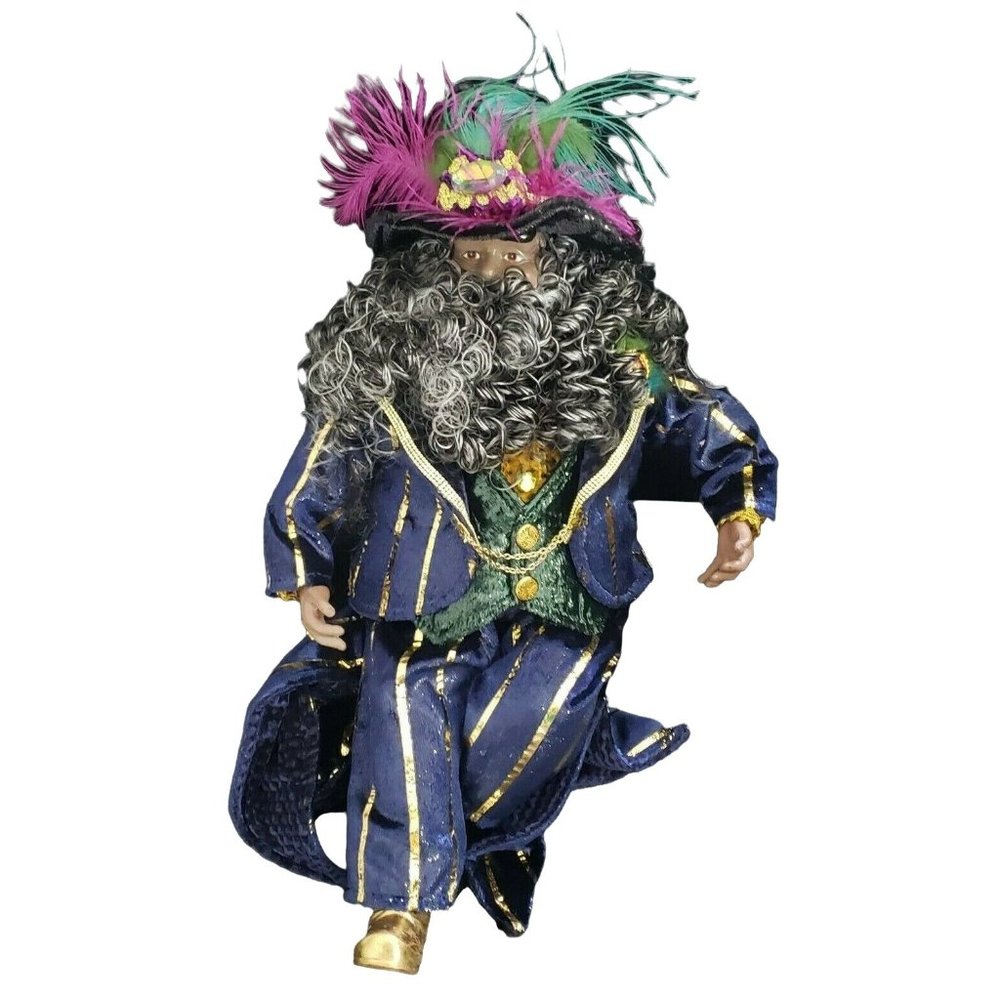 Dillards Trimsetter Crescent City Christmas African American Mardi Gras Santa